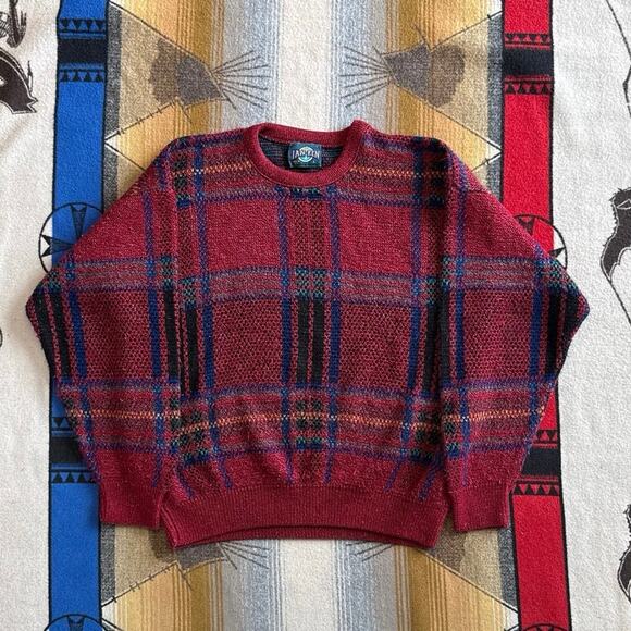Jantzen Other - Vintage 90s Men’s Jantzen Pullover Knit Sweater Size Large Made In USA Colorful